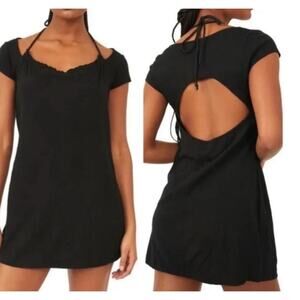 Free People Beach Vivi Mini with Back Cut-out in Black, sz S